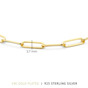 Bibbiena Poppi Felice 925 sterling zilveren gold plated schakel armband