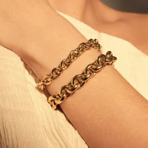 Bibbiena Poppi Tara 925 sterling zilver gold plated Schakelarmband