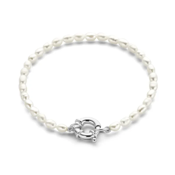Brioso Cortona Bella 925 sterling zilveren parelarmband met zoetwaterparels