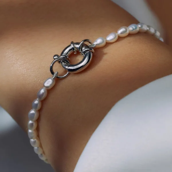 Brioso Cortona Bella 925 sterling zilveren parelarmband met zoetwaterparels