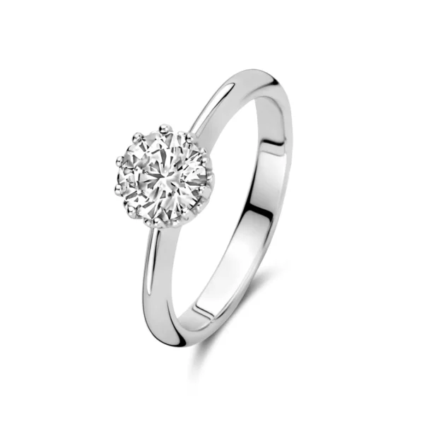 Cento Luci Rosia 925 sterling zilveren ring met zirkonia steen