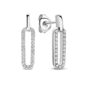 Ponte Vecchio Cartolina 925 sterling zilver Oorhangers met zirkonia stenen