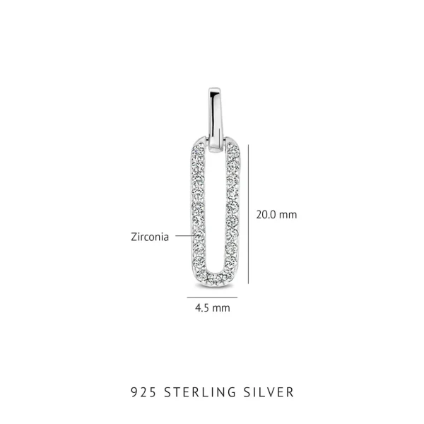 Ponte Vecchio Cartolina 925 sterling zilver Oorhangers met zirkonia stenen