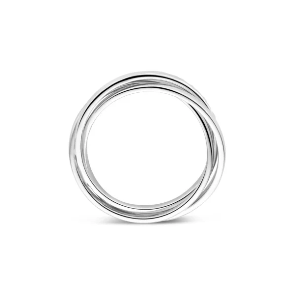 Ponte Vecchio Lucilla 925 sterling zilveren ring met diamant geslepen