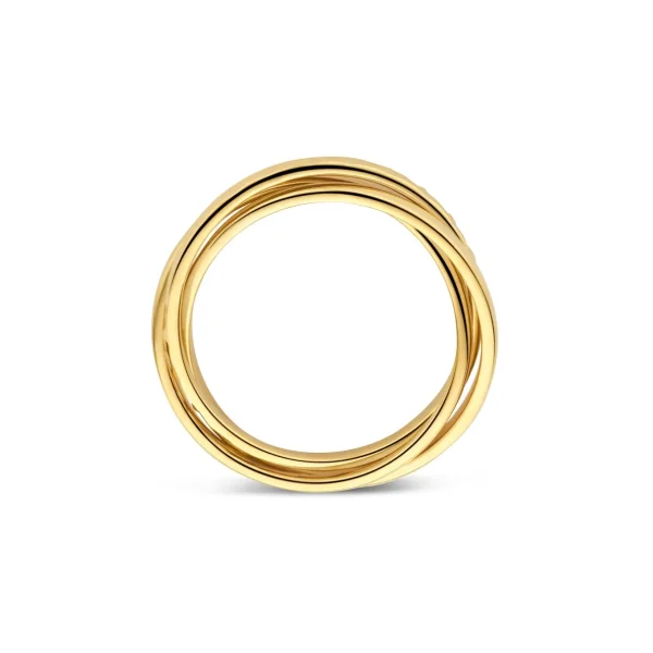 Ponte Vecchio Lucilla 925 sterling zilver gold plated ring met diamant geslepen