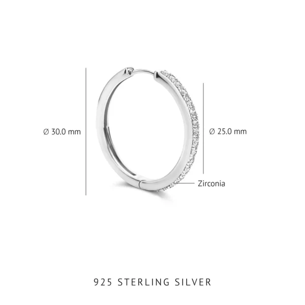 Santa Maria della Base 925 sterling zilveren oorringen met zirkonia stenen