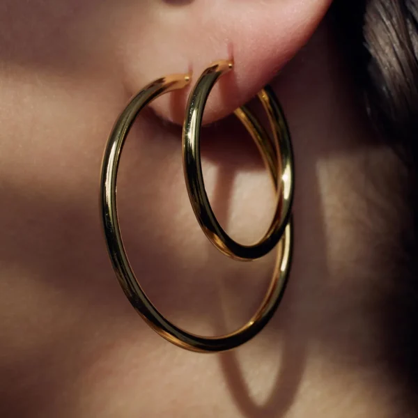Sorprendimi 925 sterling zilveren gold plated oorbellen