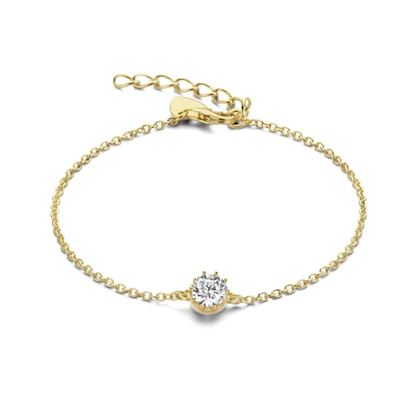 Sorprendimi 925 sterling zilveren gold plated ketting en armband giftset