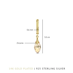 Sorprendimi 925 sterling zilver gold plated oorbellen set
