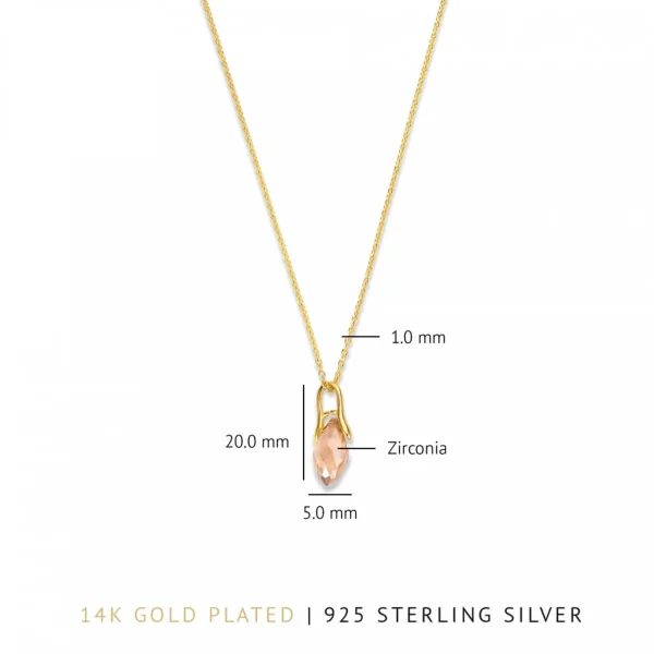 Sorprendimi 925 sterling zilveren gold plated Ketting en Oorhangers Giftset