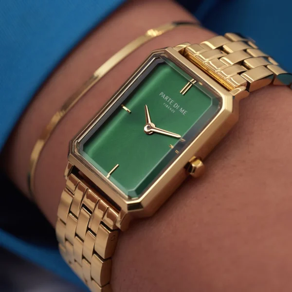 Sorprendimi goudkleurig horloge en 925 sterling zilveren gold plated armband